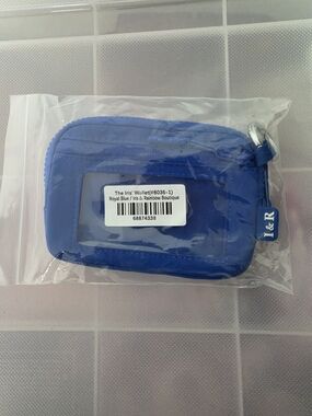 Royal Blue Card Wallet with Zipper